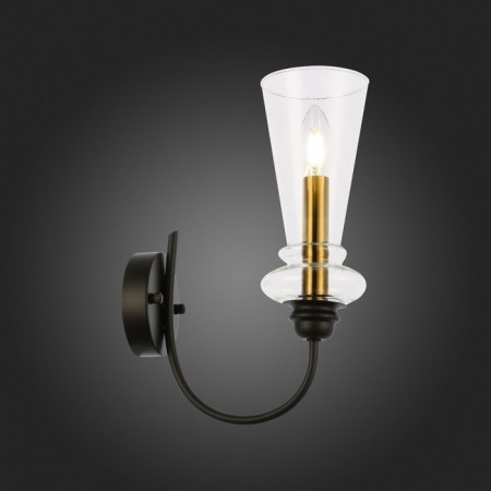 Wall lamp EVOLUCE. Sle112401-01. Rammo. 1x40 W, E14, 10x33 cm, black color-6
