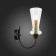 Wall lamp EVOLUCE. Sle112401-01. Rammo. 1x40 W, E14, 10x33 cm, black color