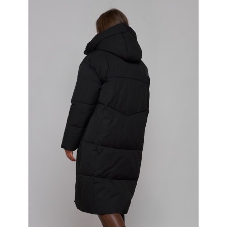 Coat insulated winter female, size 42, black color-11