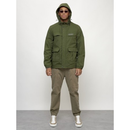 Sports male jacket, size 48, khaki color-7