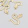 Decor for creativity metal, rhinestones "cobra" gold 0.4x2.7x3.6 cm