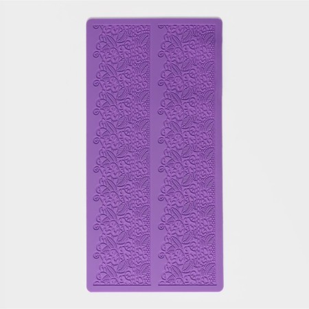 AISING mat “Natural Beauty”, silicone, 2 stripes, 38.4 × 19.2 cm, purple color-1