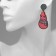 Earrings "Snowmen", colored in silver