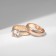 A set of rings 2 pieces of "classic" crystal, white color in gold, dimensionless