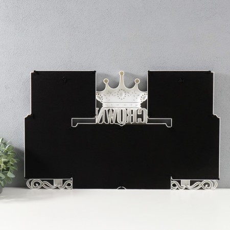 Multipher "Crown" plastic, 6 photos 10x15 cm, col. white-2