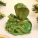 Figure "Snake with a frog" green with gilding, 8x6x6cm