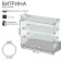Desktop window, 2 shelves, 600 × 300 × 500, chipboard, glass color white