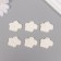 Decor for the creativity of Polystone "Pinettes" White set 6 pcs 3x2.7 cm