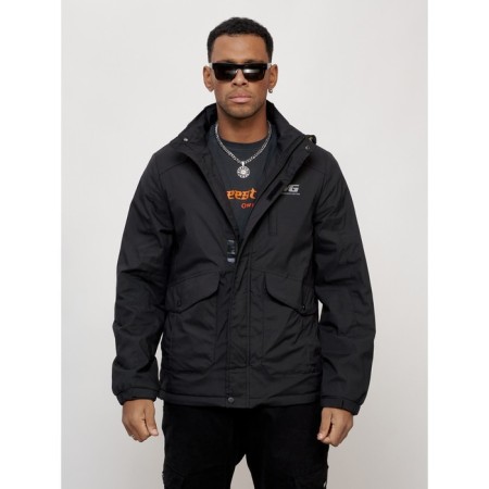 Sports male jacket, size 52, black color-9