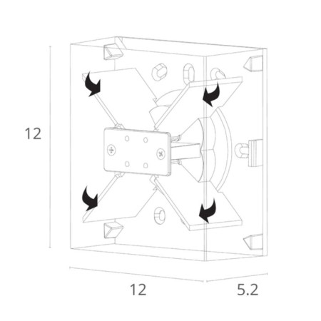 Facade lamp Arte Lamp Algol A1445al-1BK, LED, 2 W, 5.2x12x12 cm, 170 lm, black-2