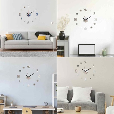 Walls Wall Interior, 3D "Stars", silent, sticker, large, D-40 cm-2
