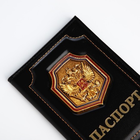 Cover for passport, black color-4