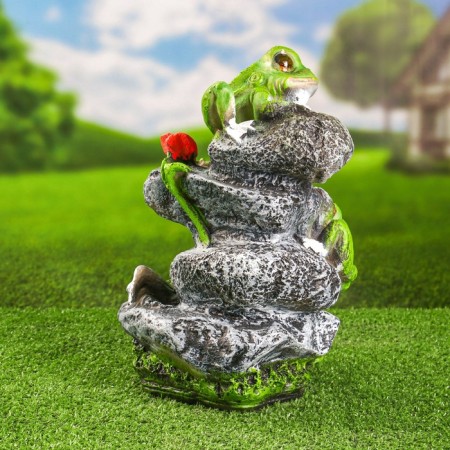 Garden figure "Frogs on the stones" 36x26cm-2