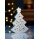 LED figure "Star tree" 9.7x4.5x13.7 cm, 1 LED, LR44X3 (in the set), T/white