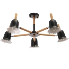 Chandelier 1049/5bk E27 60W black 80x80x50 cm Bayerlux