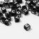Acrylic bead "English letters" mix, cube 7 × 7 mm, set 10 g, black and white color