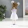 Souvenir Polystone "Baby with flowers in her hair, with a bear" 16x4.5x5.5 cm