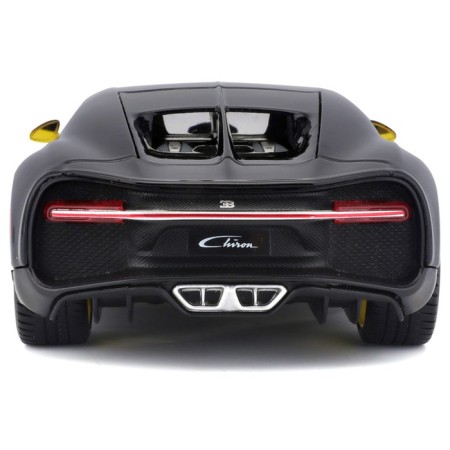 MASTO DIE-CAST BUGATTI Chiron machine, opening doors, 1:24, Black and yellow color-3