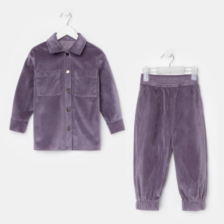 Kids KAFTAN "Velvet", size 32 (110-116), purple color-5