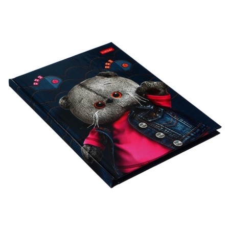 Notebook, A6, 48 sheets, in a cage, "Cat Basik", glossy lamination, an offset block 60g/m2-1