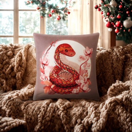 Pillow Ethel "Fiery Snake" 40x40 cm, 100% p/e, velor