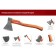 Forged bison 20625-13_z02, wooden ax, 500 mm, 1400/1750 g