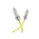 Cable Hoco U113, Type-C-Type-C, 3 A, 1 m, braid transparent silicone, golden