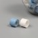 Glue tape plastic in the jar "White and gray-blue" NR 40 pcs 1.2 cm, dl. 0.9 m 7x7x9 cm
