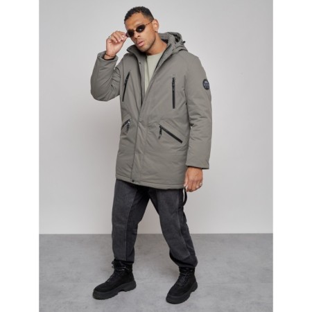 Extensive male winter park, size 50, gray color-10