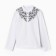 School blouse for a girl, white color, height 122 cm