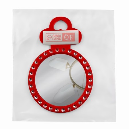 Desktop mirror - suspended “circle”, with a frame for a photograph, D mirror surface 12 cm, packing 10 pcs, color mix-5