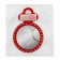 Desktop mirror - suspended “circle”, with a frame for a photograph, D mirror surface 12 cm, packing 10 pcs, color mix
