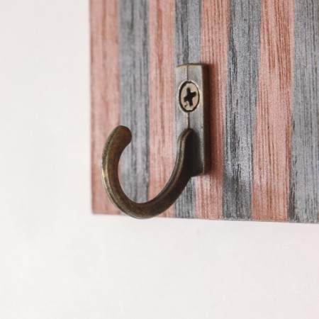 Decorative wood hooks "Abstraction. Flower in a vase" 1.5x19.2x23.3 cm-3