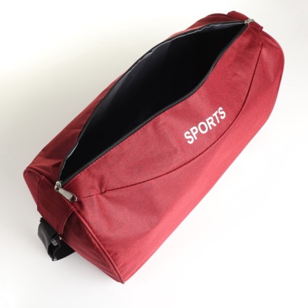 Sports bag with lightning, long belt, red color-3