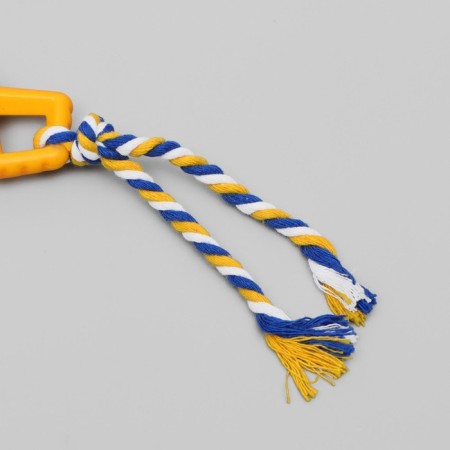 Chewing toy with rope "Bow", 11 cm, mix of flowers-2