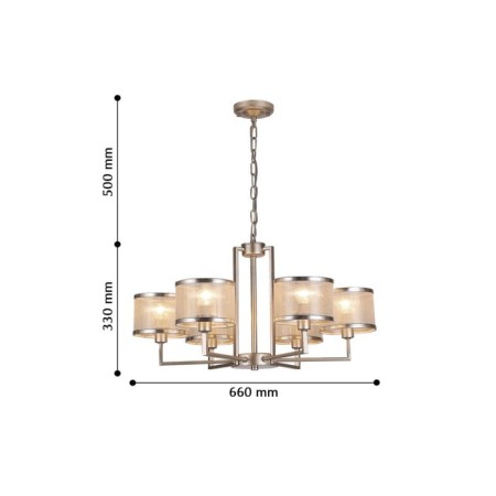 Bonbon chandelier, 6x40W E14, color gold-2