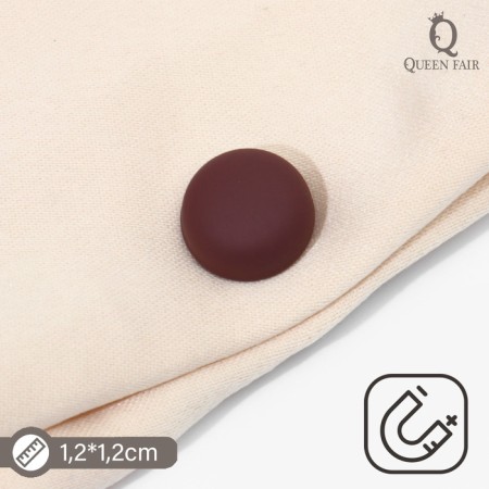 Magnet for a scarf “minimal”, matte brick color in silver