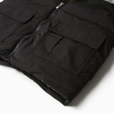 Warm vest for boys, black color, height 116-122 cm-3