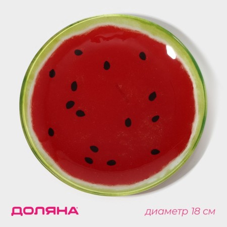 Backpot patch “Sweet watermelon”, D = 18 cm, red color