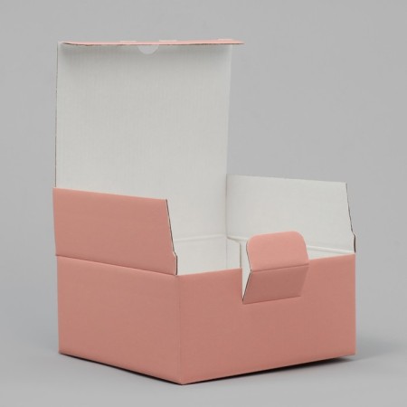 Gift folding box, packaging, “peach”, 15 x 15 x 7 cm-5