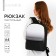 School textile school with a white gradient, 38x29x11 cm, black color, lightning department