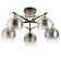 Svetogor chandelier "Level" 5x60W E27 black/gold