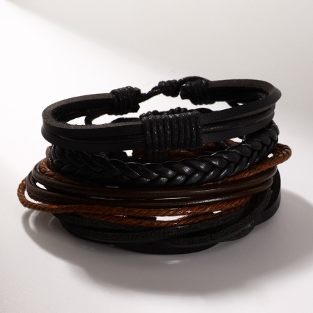 Bracelet Skin "Cryt", black-brown color, d = 7.5 cm-1