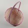 A set of wicker baskets, D16x10/31 cm, D19x10/32 cm, d21x11/36 cm, 3 pcs, pink, bamboo