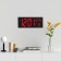 Electronic wall clock, desktop, with an alarm clock, 36 x 15 x 3 cm, red numbers