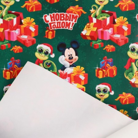 New Year. Packaging paper, 70x100 cm, Mickey Mouse-3