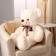 Soft toy "Bear", with a bow in polka dots, 100 cm, white color