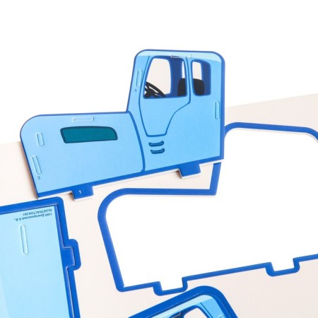 3D designer made of foam card, blue tractor, 2 sheets-2