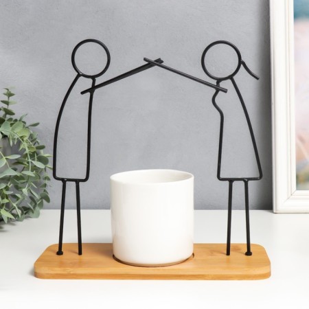 Souvenir Metal Pencil "A couple holds hands" 25x9.8x25 cm-4