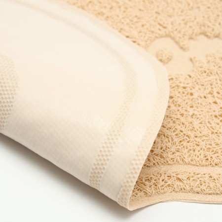 2-in-1 rug for a bowl/animal toilet two circles, 47 x 26 cm, beige-4